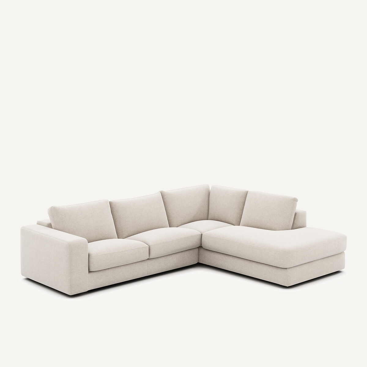 Ecksofa, aus meliertem Leinen, SKANDER elfenbein, AM.PM