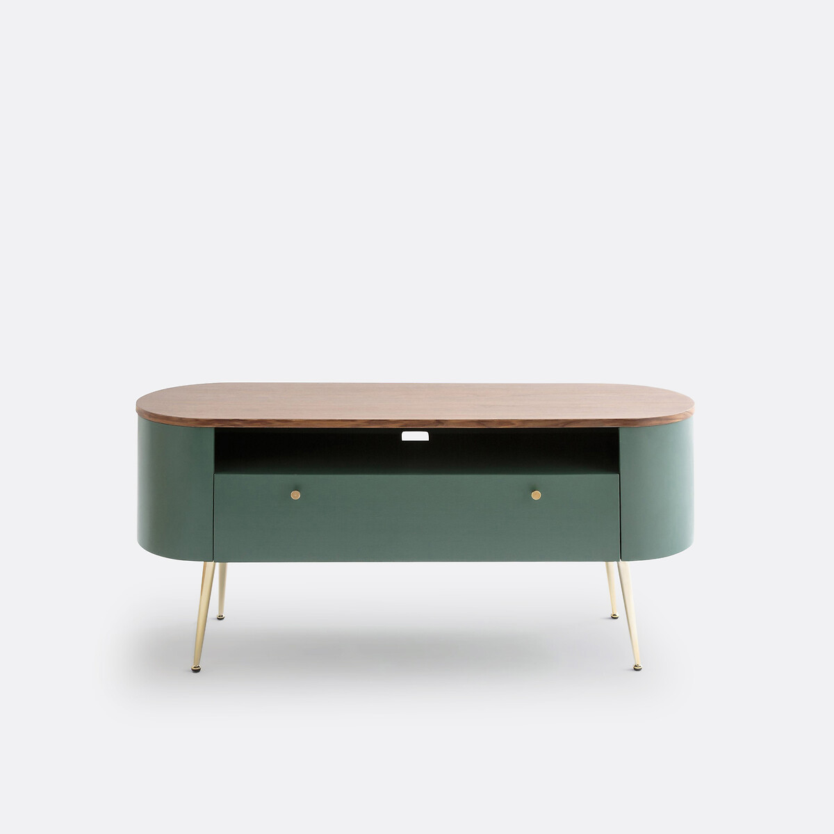 Mueble bajo para TV vintage TOPIM verde / nogal, LA REDOUTE INTERIEURS
