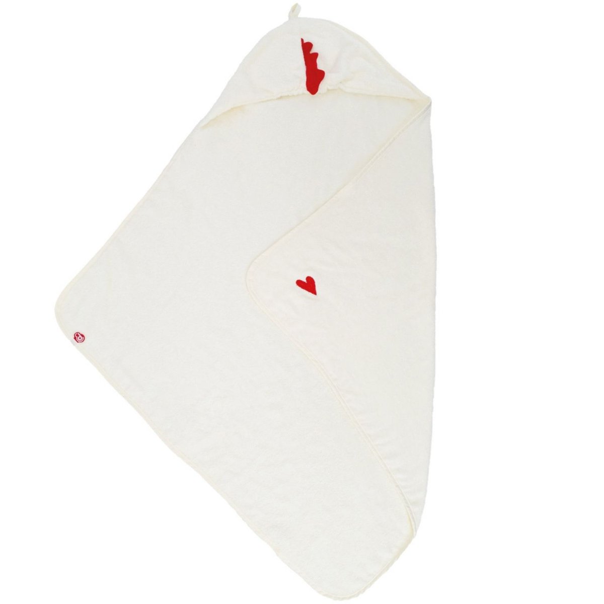 Cape de bain blanc, rouge, DOMIVA