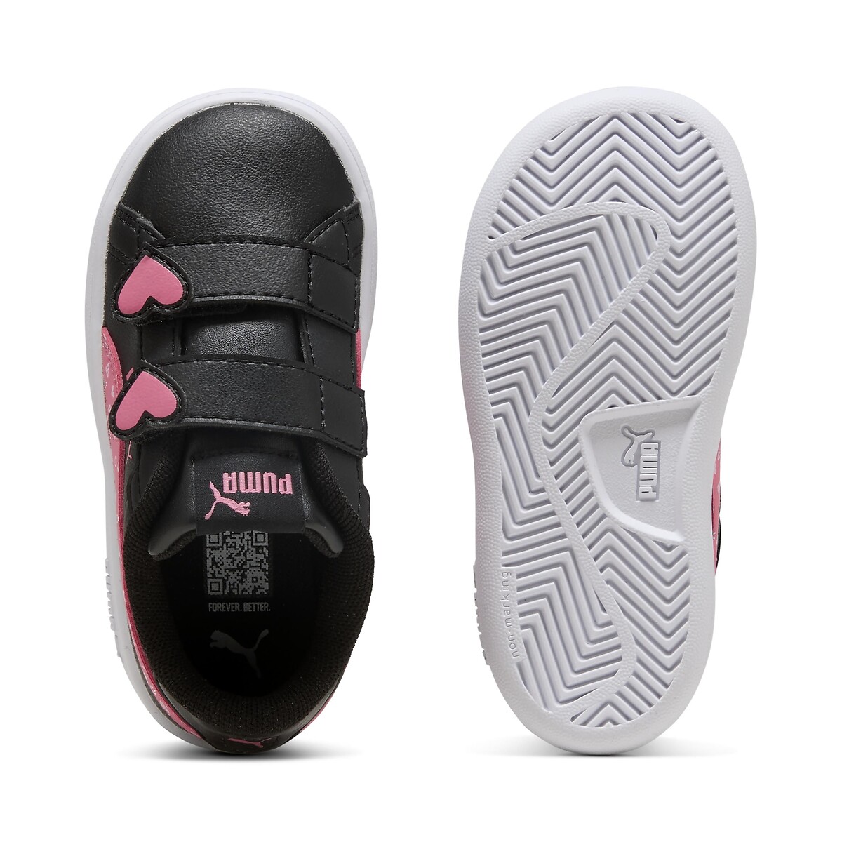 Baskets Smash 3.0 Hearty V noir/rose, PUMA