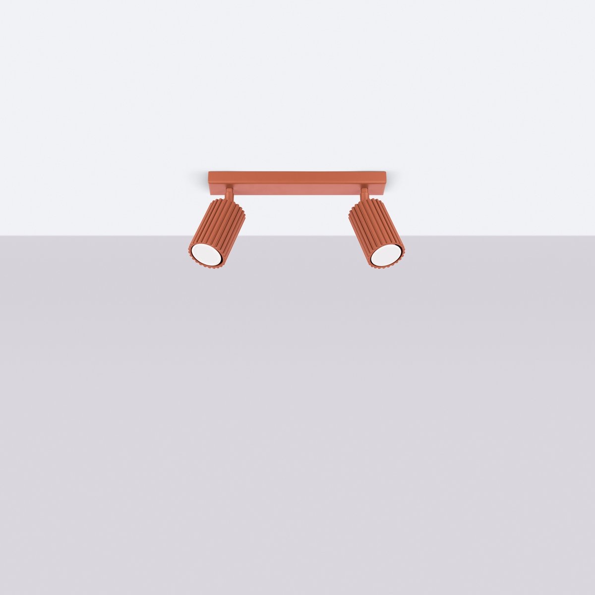 Plafonnier Aluminium Ocre Rouge GU10 2 Karbon rouge, EDEN
