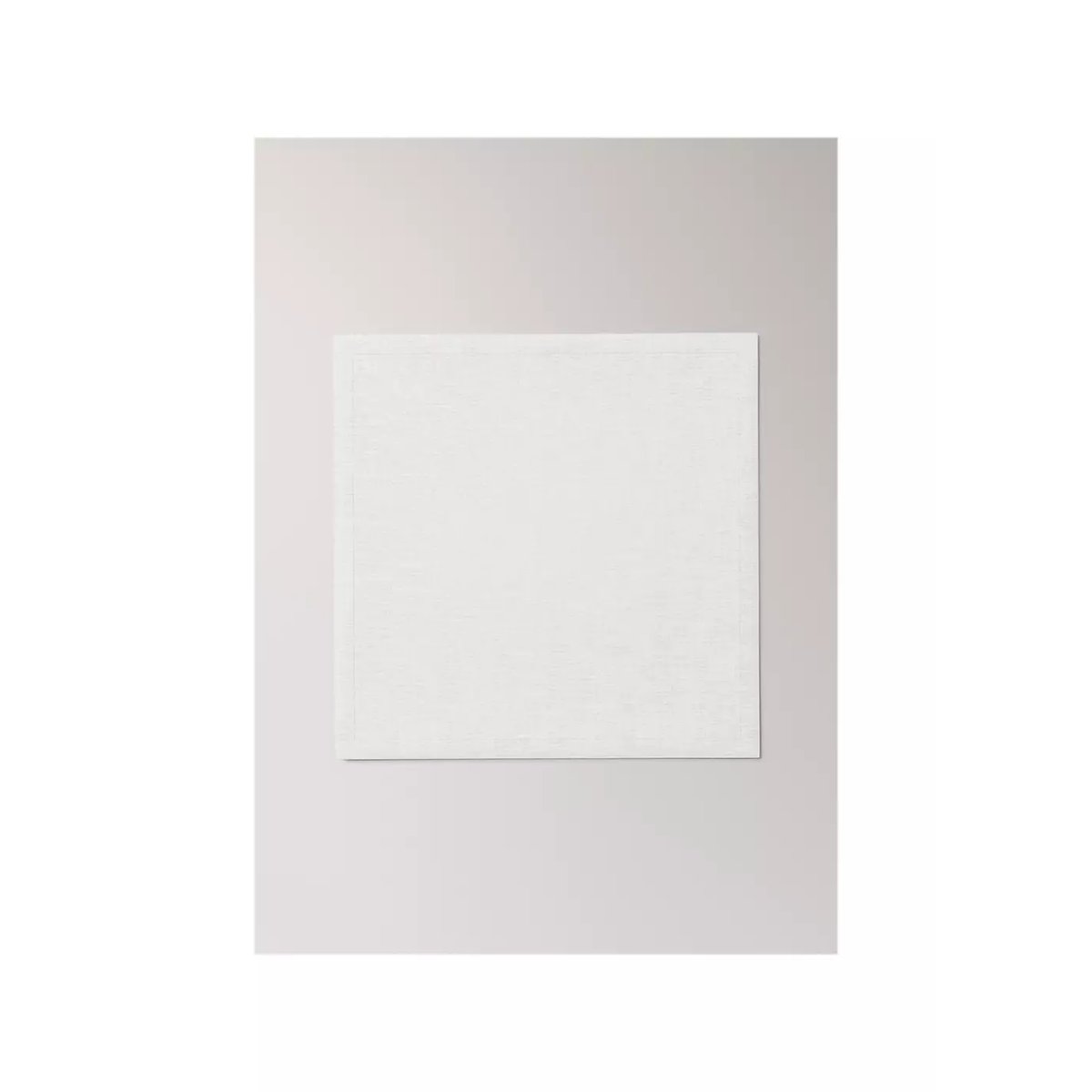 Serviettes de table 100 % lin blanc, MANGO HOME
