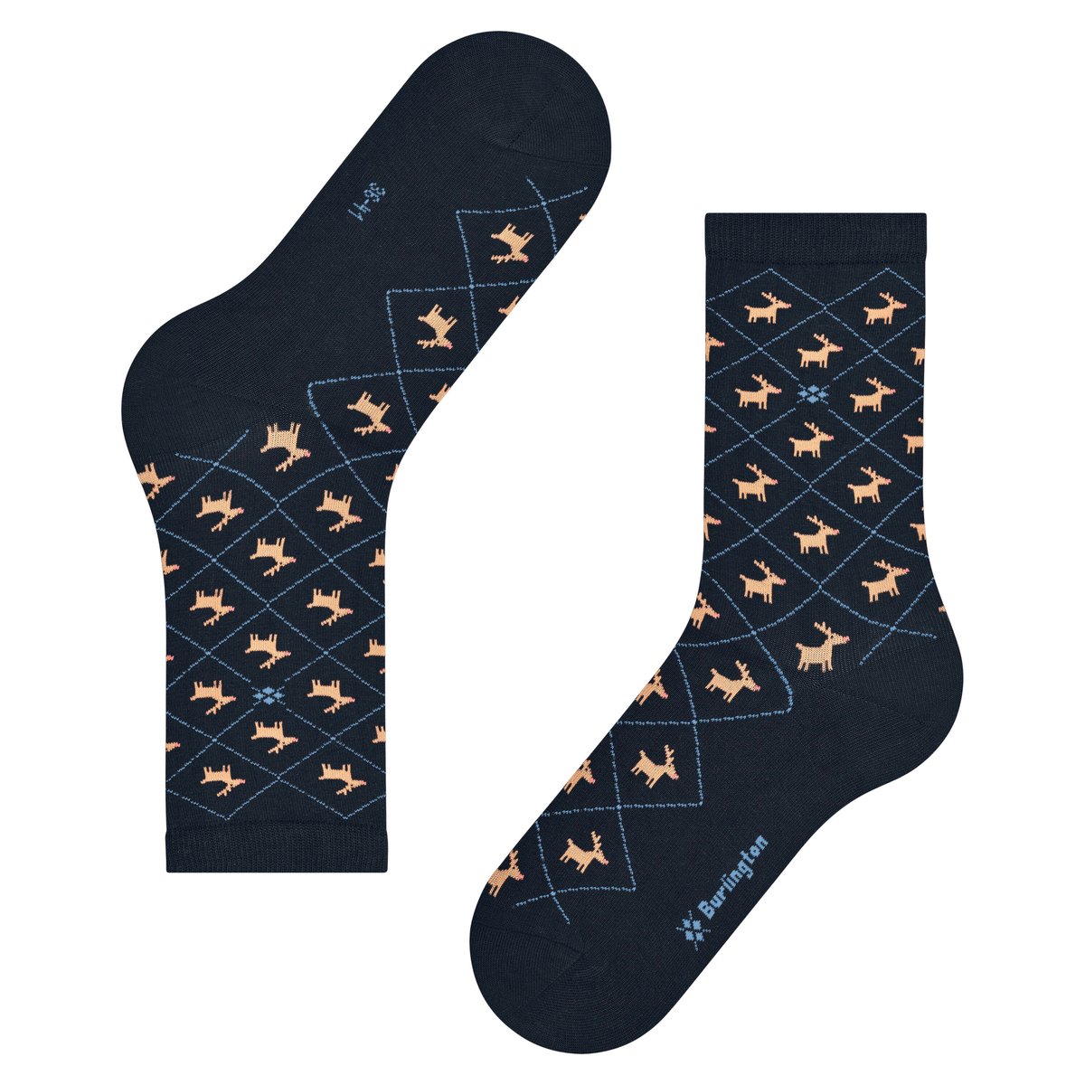 Chaussettes Reindeer Opaque marin, BURLINGTON