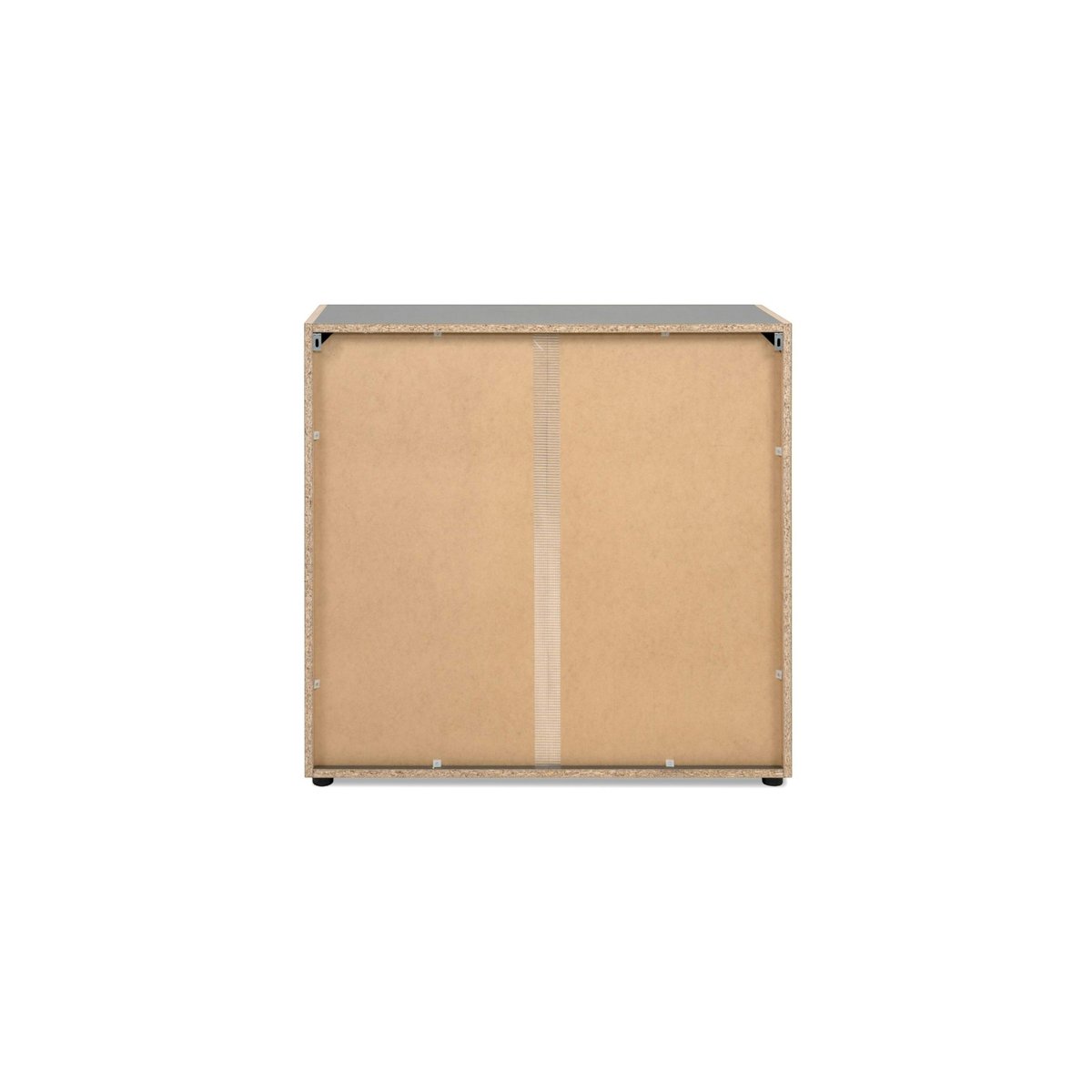 Petit buffet 2 portes gris foncé ALVA bois naturel, PIER IMPORT