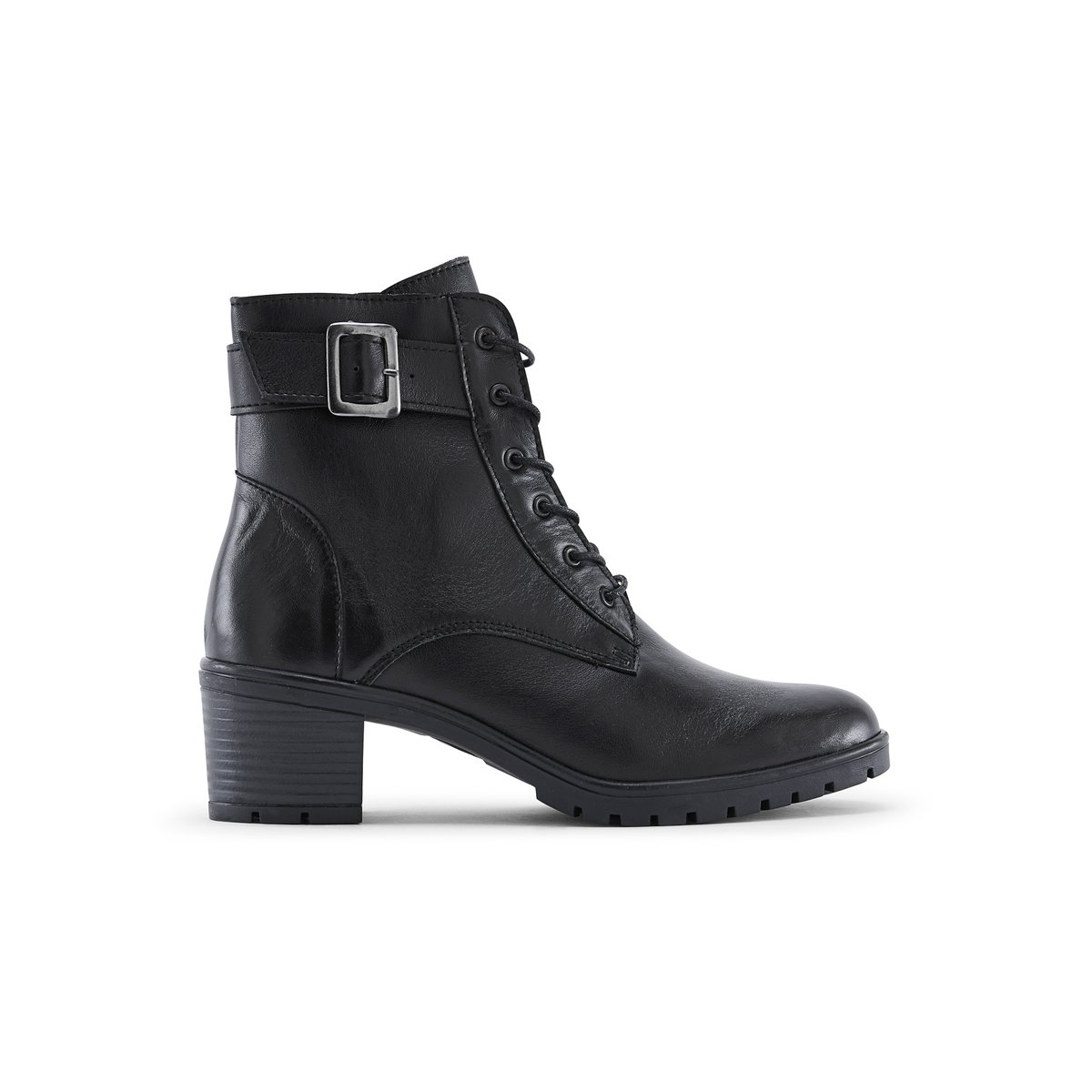 Boots avec zip et lacets noir, PEDICONFORT