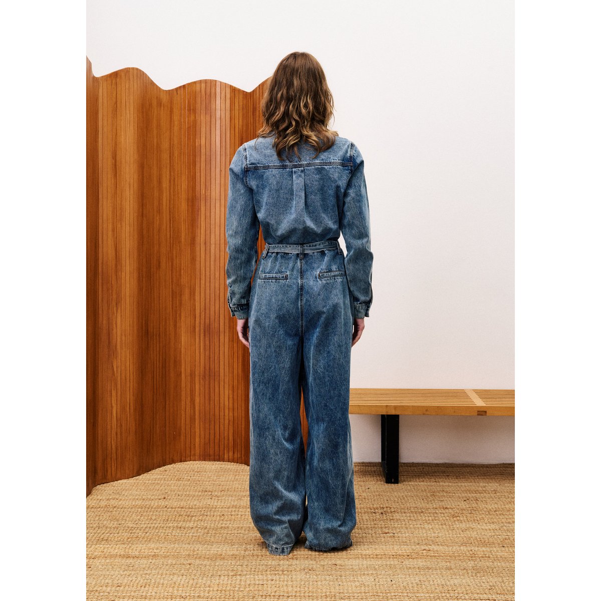 Combinaison en coton VERVEINE bleu jean, FRNCH