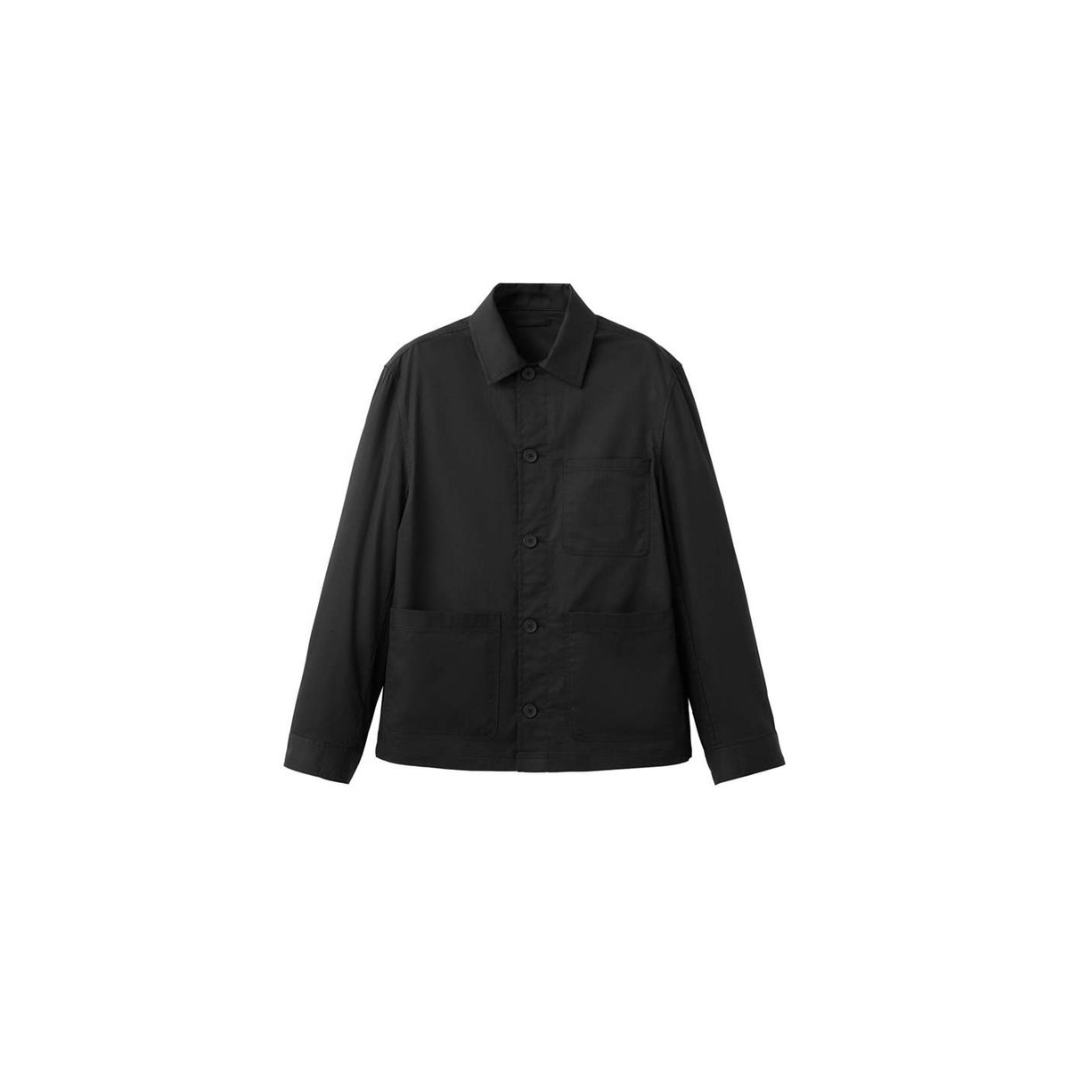 Veste coton lyocell à poches noir, MANGO MAN