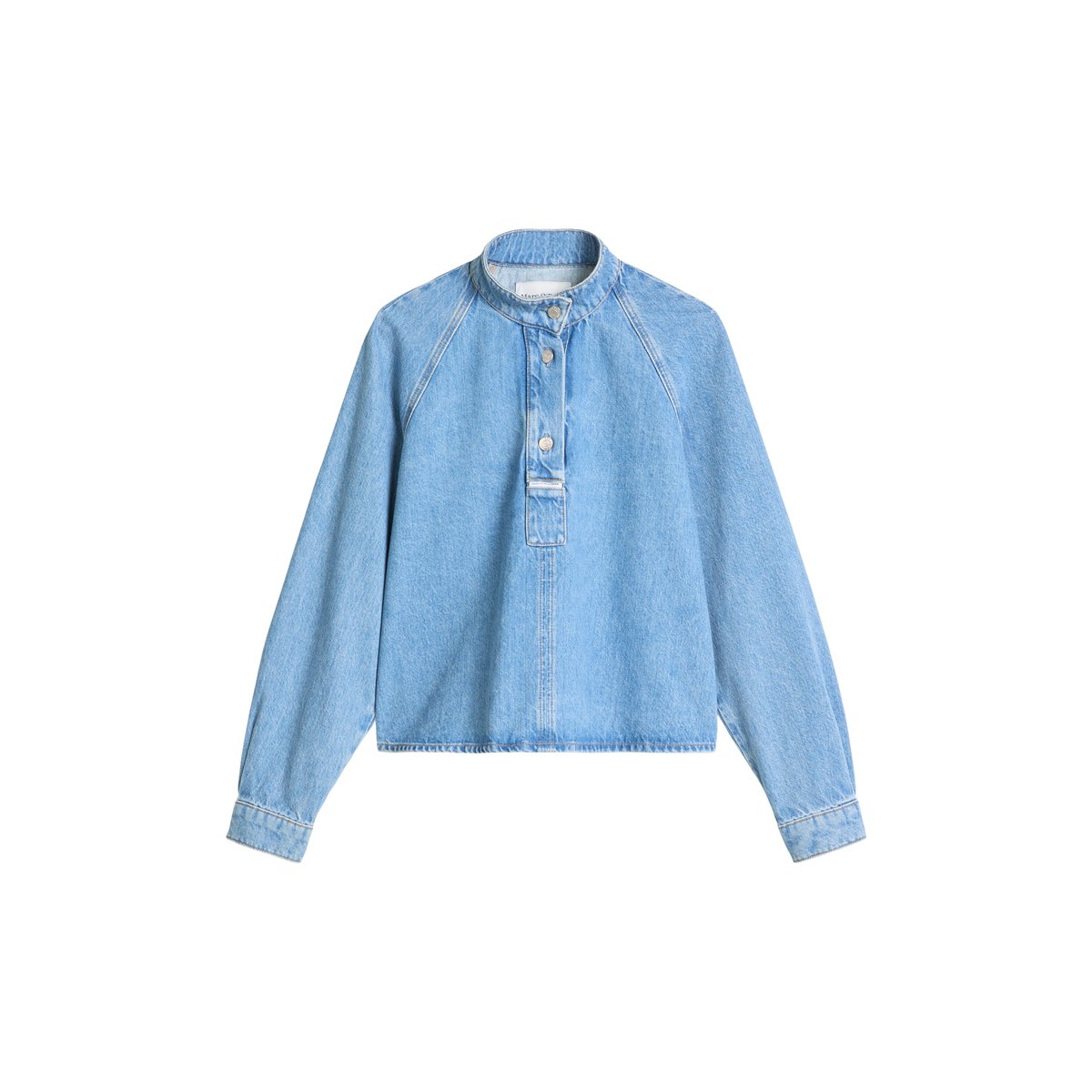 Chemisier en jean coupe classique en pur coton biologique bleu, MARC O’POLO DENIM