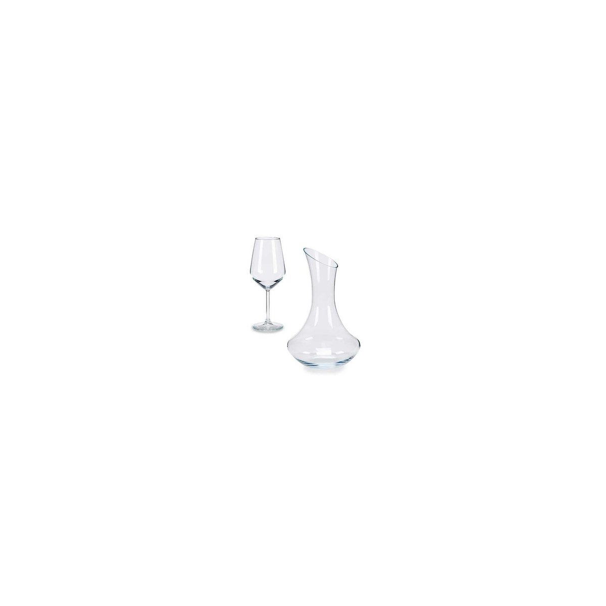 Set de 4 Verres à Vin + Carafe Décanteur Vin transparent, WADIGA