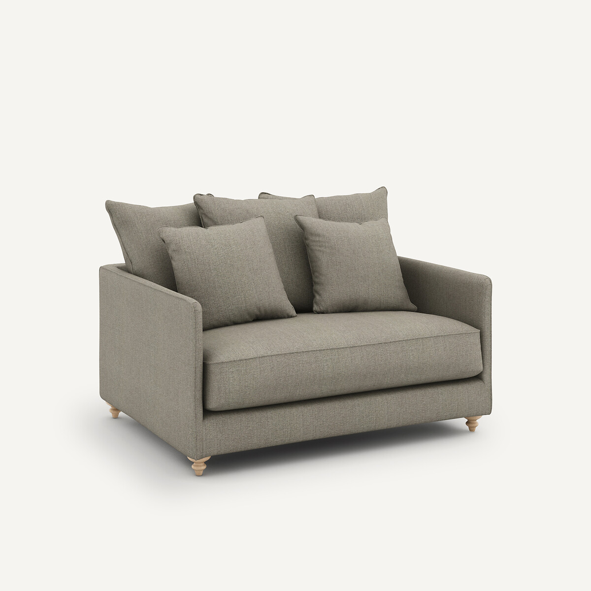 Canapé 2P convertible tweedé, Lazare naturel/gris clair, AM.PM