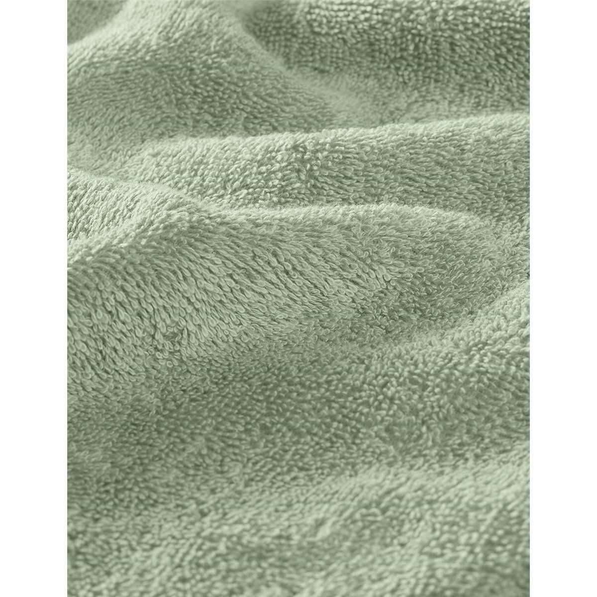 Lot 2 serviettes invité en coton biologique 520 g/m² BIO ORGANIKA sauge, SENSEI MAISON