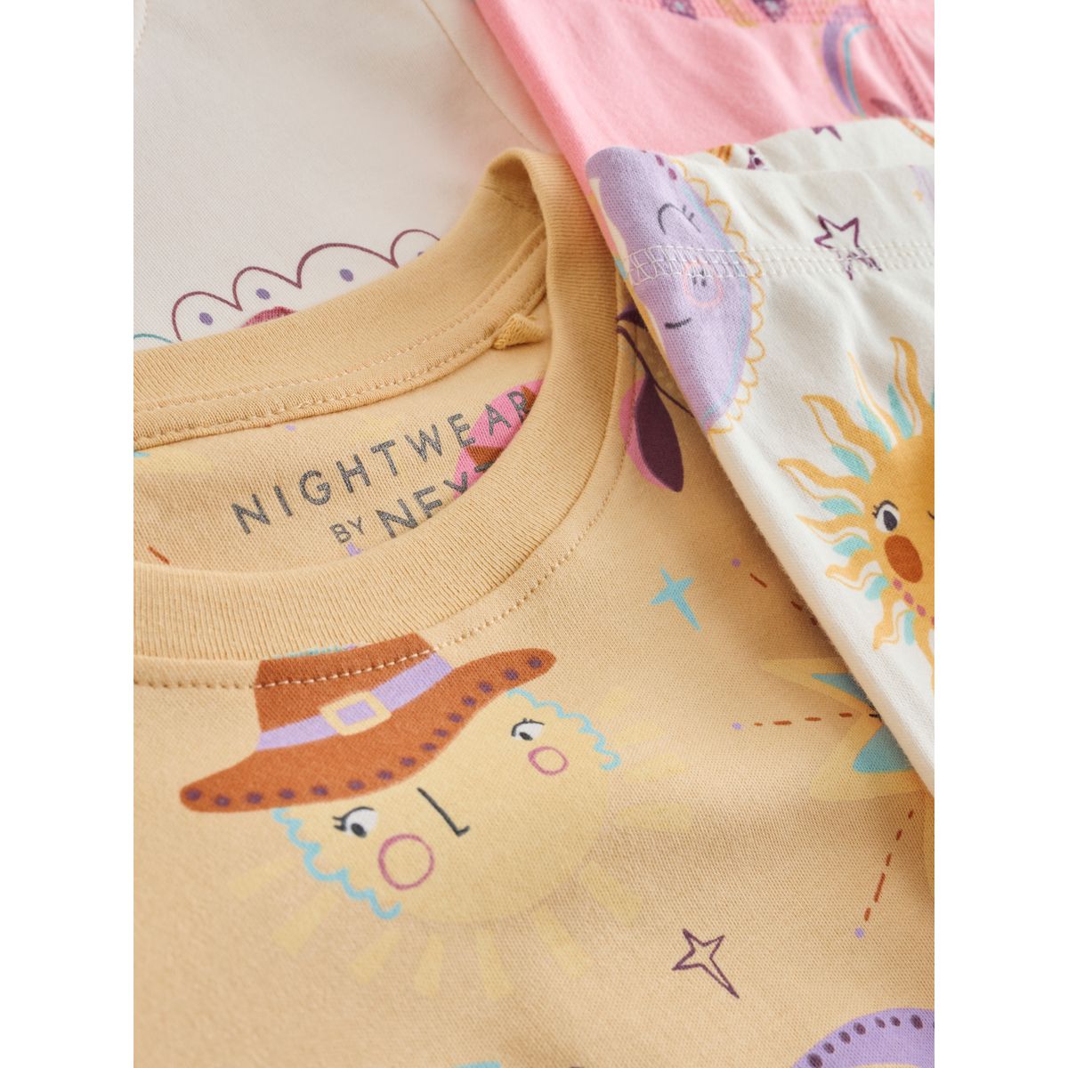 Pyjama douillet, lot de 3 imprimé western rose/jaune, NEXT