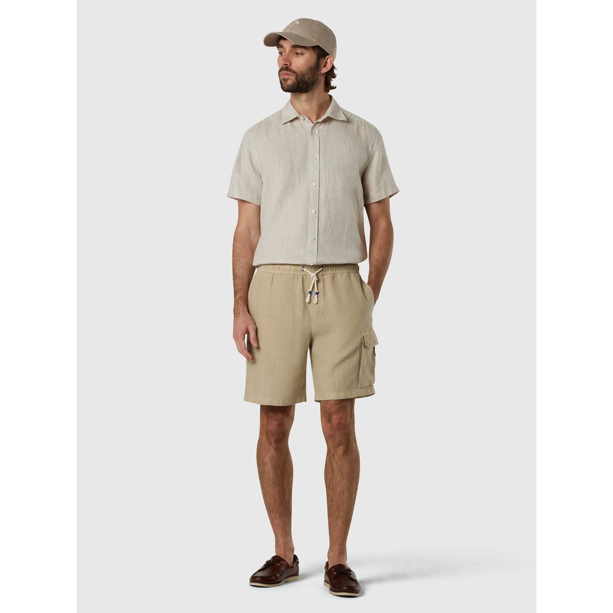 Shorts en lin DE SEASIDE chino beige, NORTH SAILS