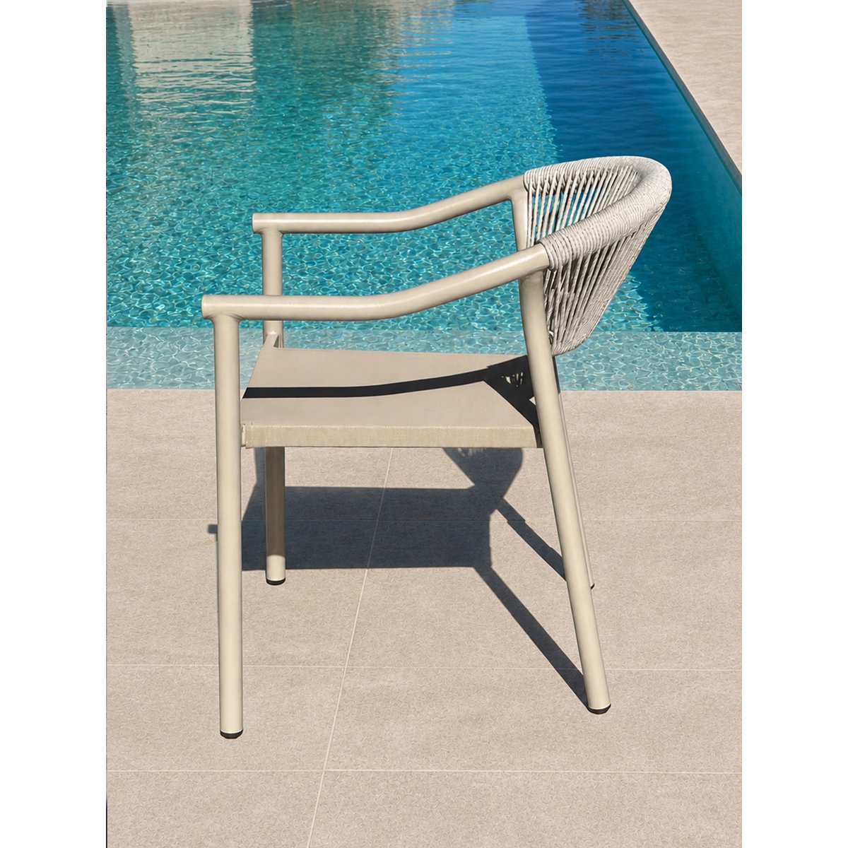 Lot de 2 fauteuils de jardin SUMBA grège, DCB GARDEN