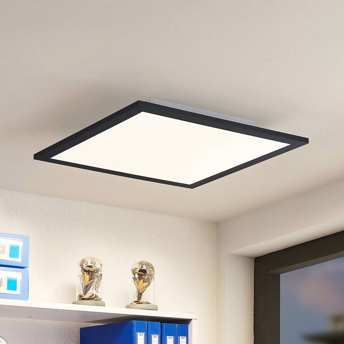 Panneau en aluminium moderneLED, Nelios noir, blanc, LINDBY