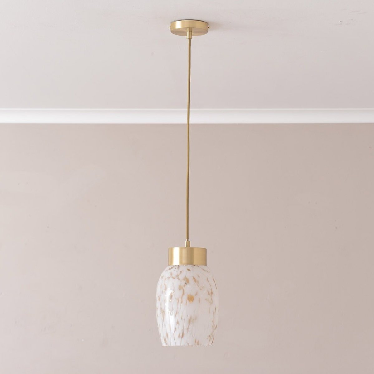 Indie Confetti Glass Brushed Gold Ceiling Light gold-coloured, ÉDITÉ