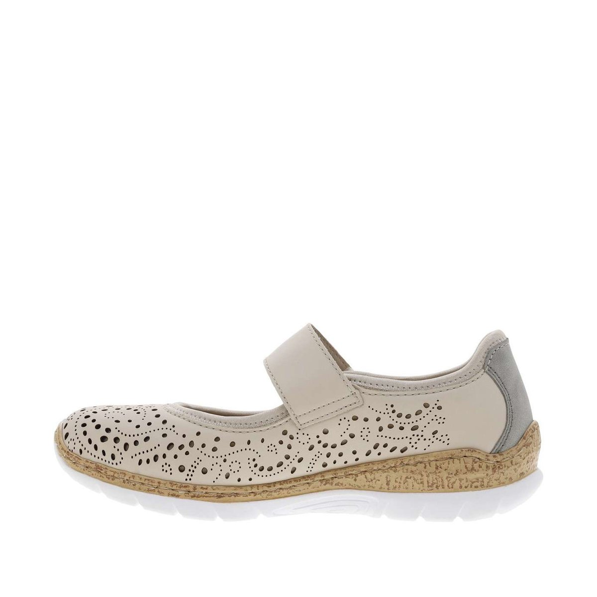 Ballerines talon plat beige, RIEKER