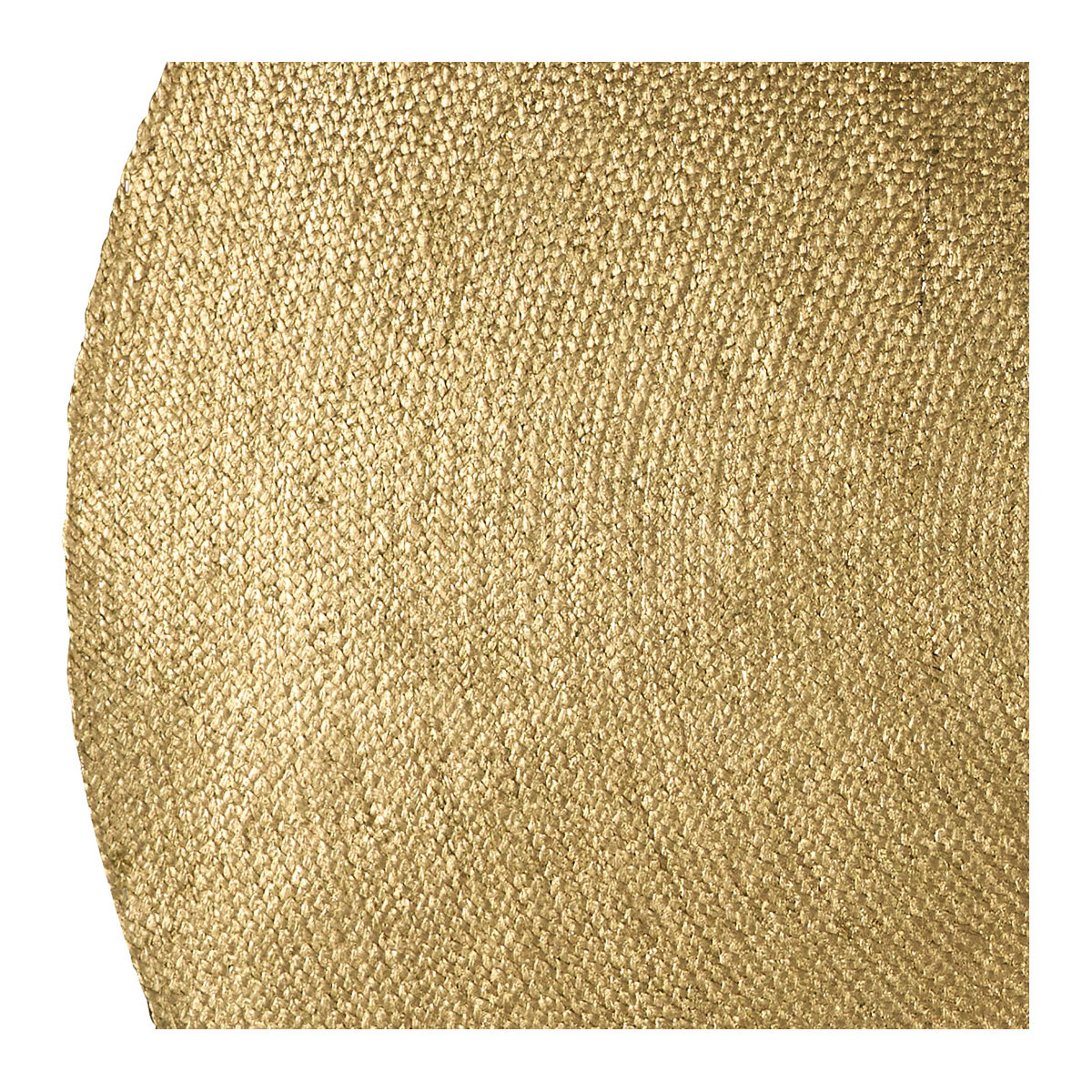 Tapis rond jute doré, BLANC D’IVOIRE