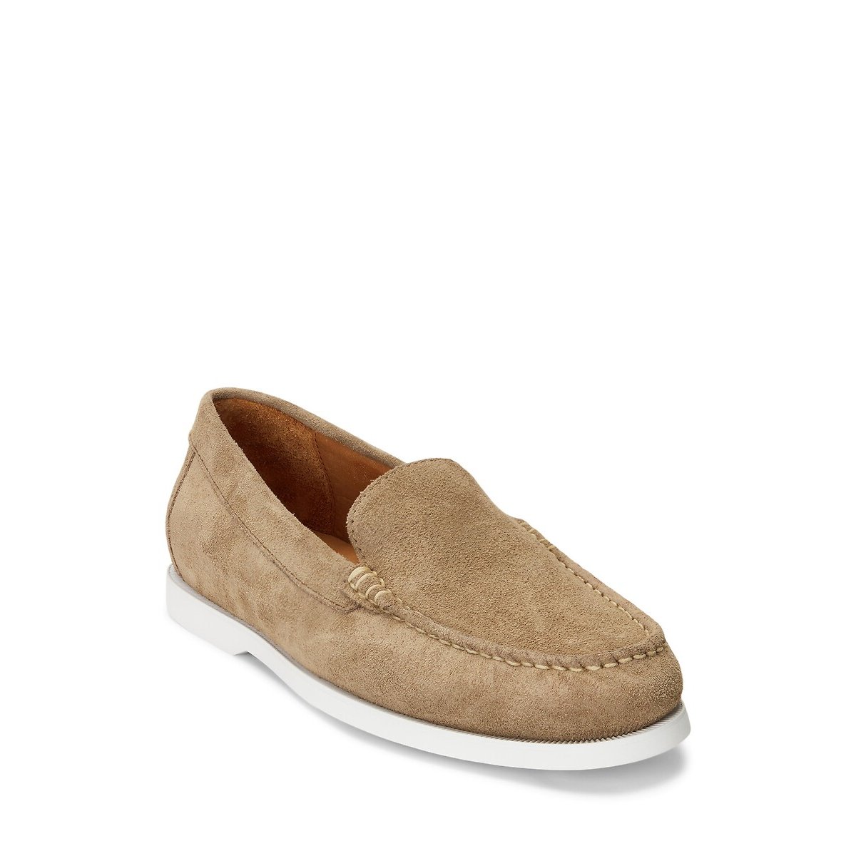 Mocassins en cuir suédé Merton taupe, POLO RALPH LAUREN
