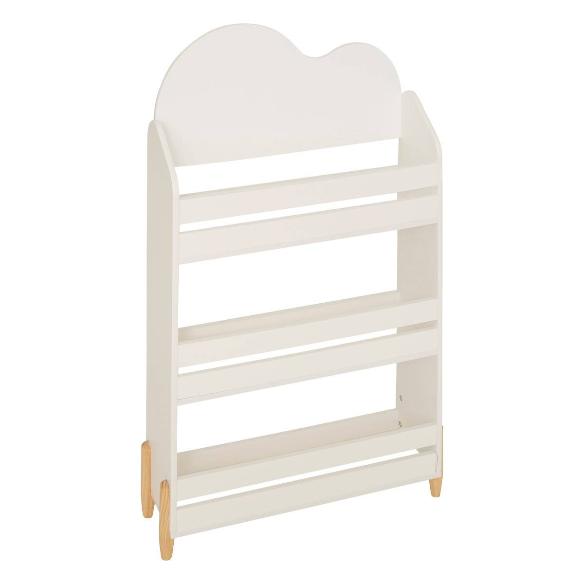 Bibliothèque enfant 3 niveaux en bois DOUCEUR blanc, ATMOSPHERA FOR KIDS