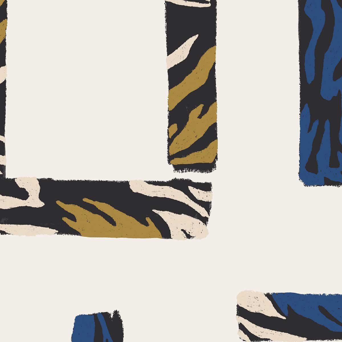 Papier peint carré tribal intissé, HEXOA