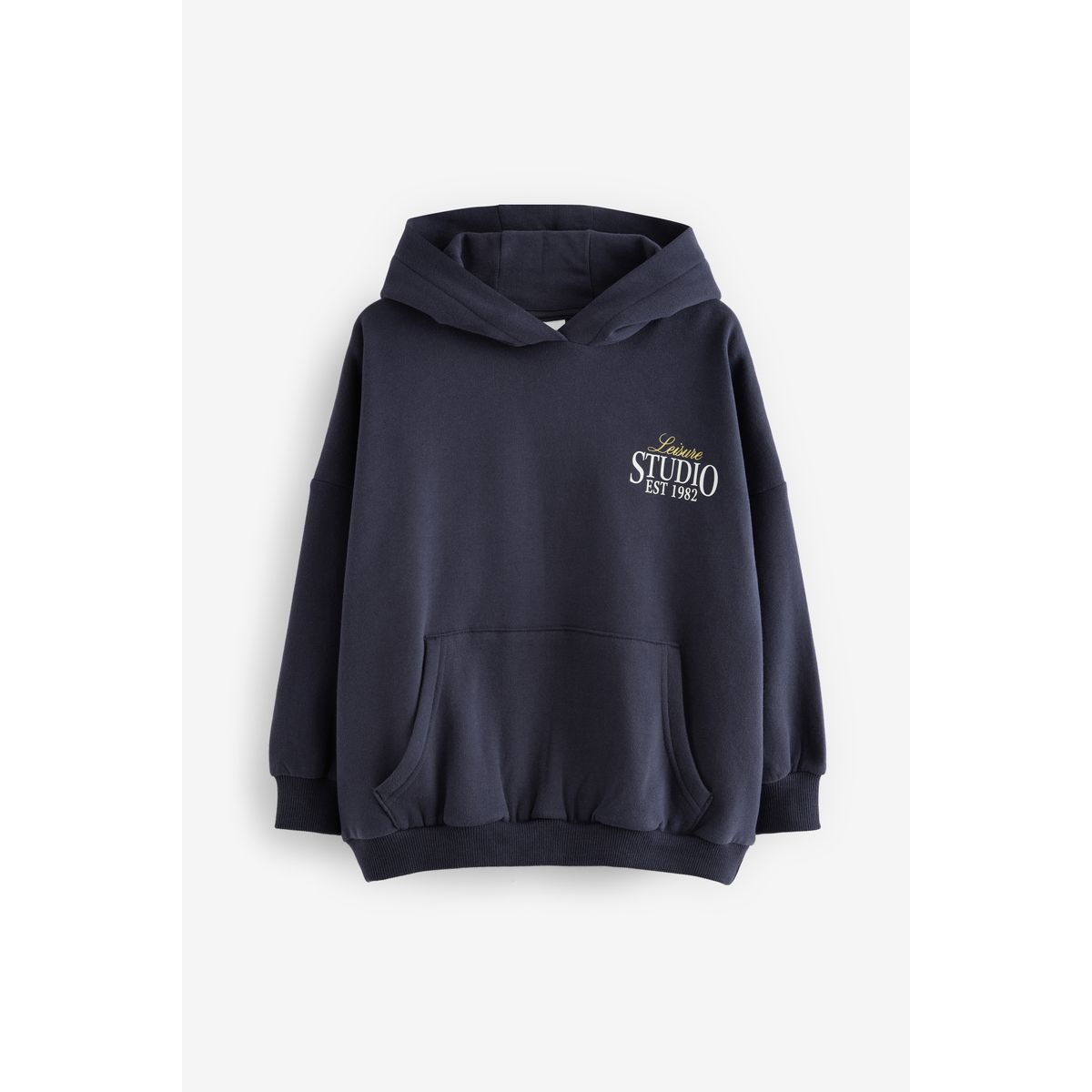 Sweat à capuche avec inscription bleu marine, NEXT