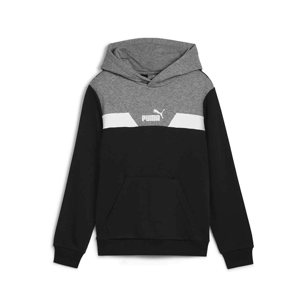 Logo print hoodie in cotton mix black Puma La Redoute
