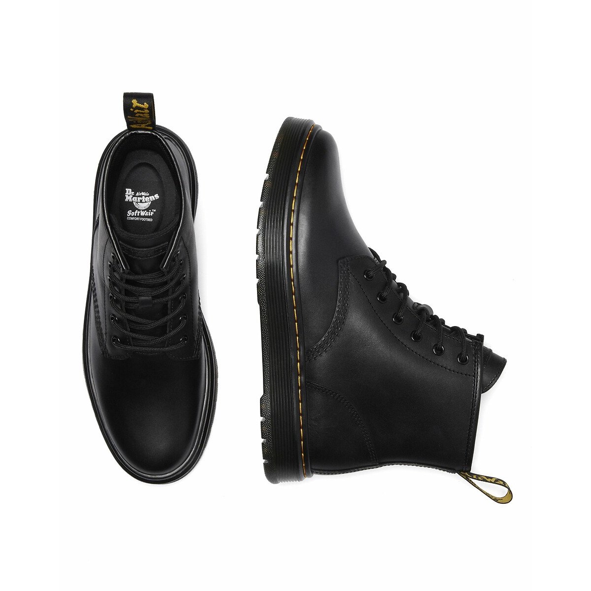 Brookline Chukka boots van soepel leer Lusso zwart, DR. MARTENS