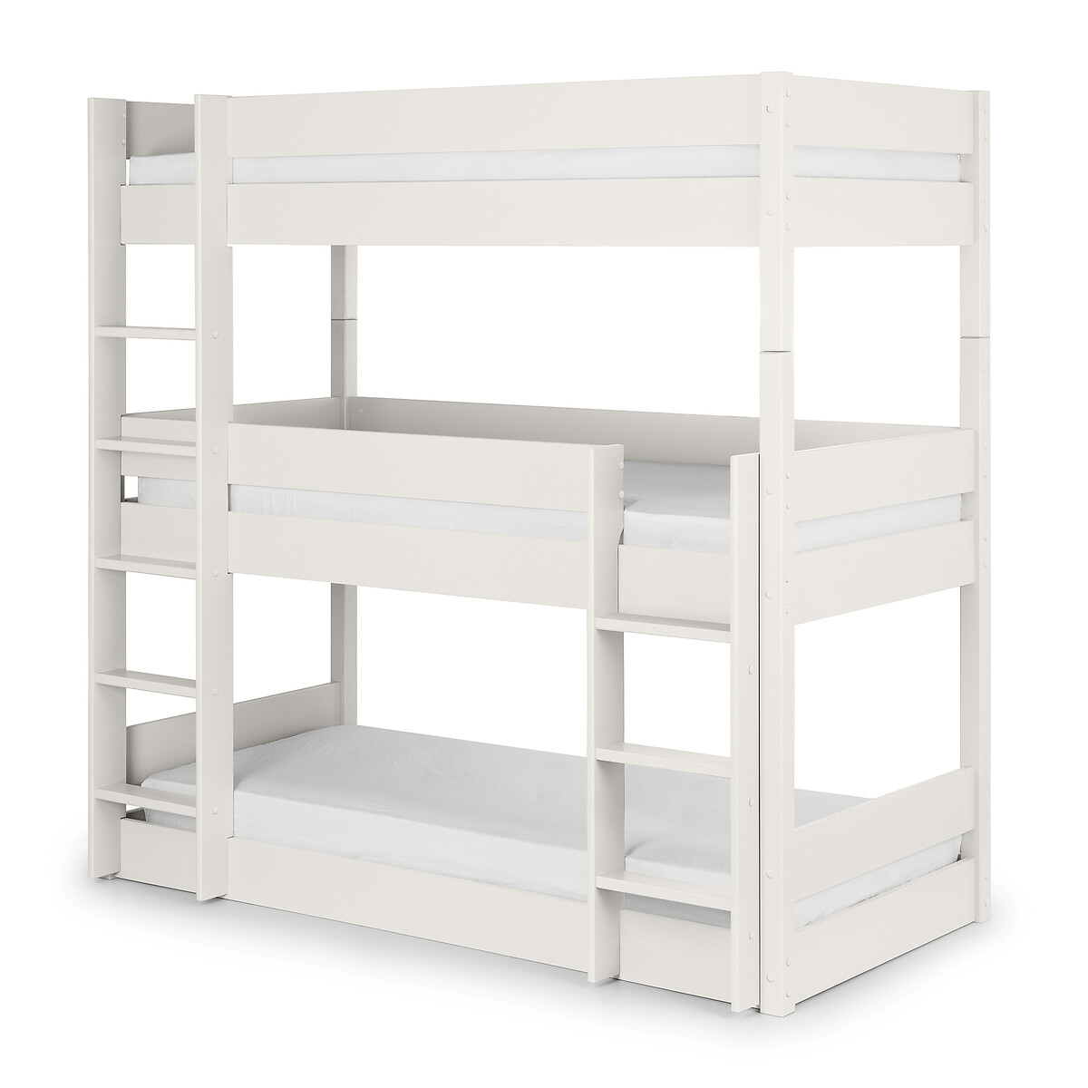 Triple Pine Wood Bunk Bed white, SO'HOME