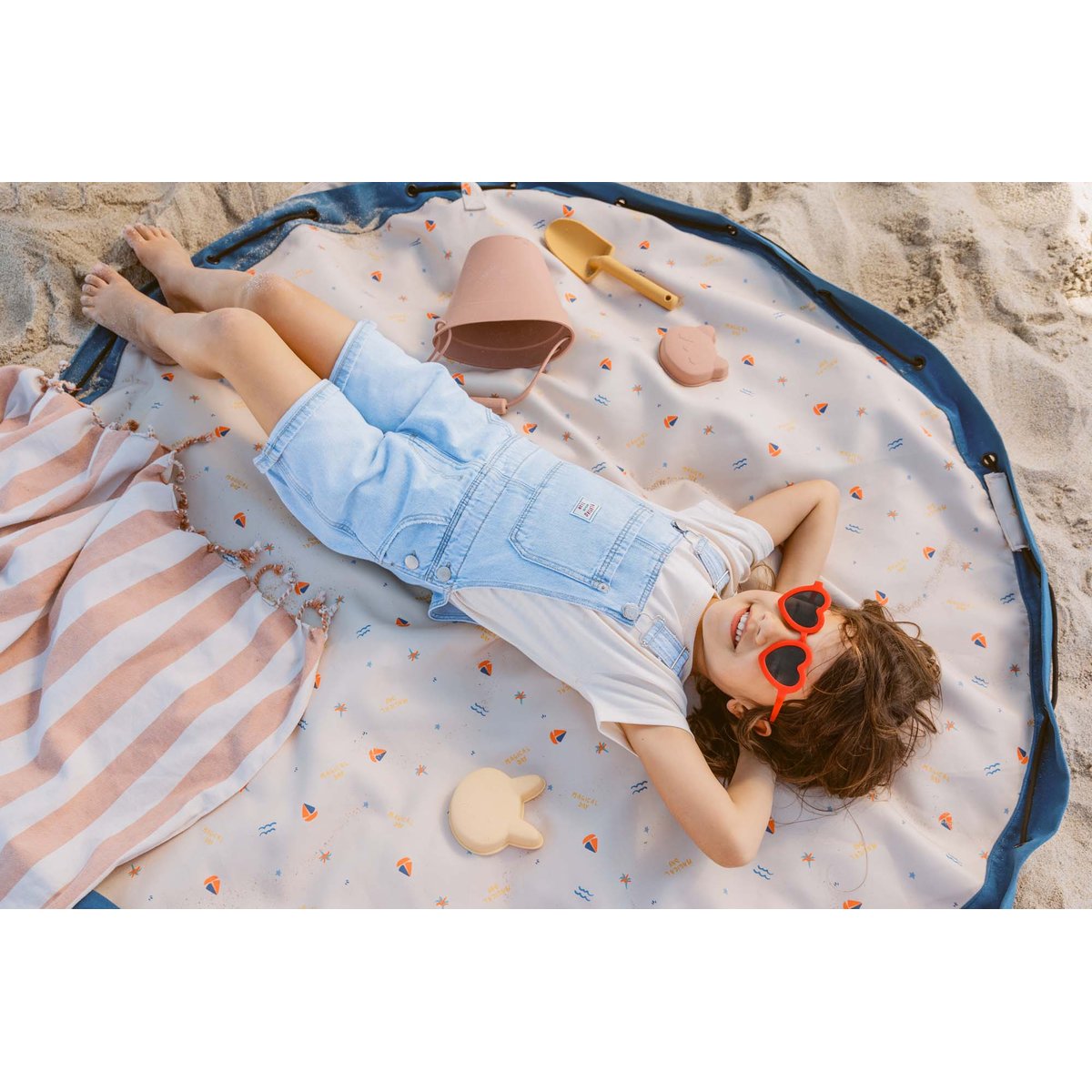 play&go - tapis de jeu & sac à jouets outdoor - magical days ecru, multicolor, PLAY ET GO