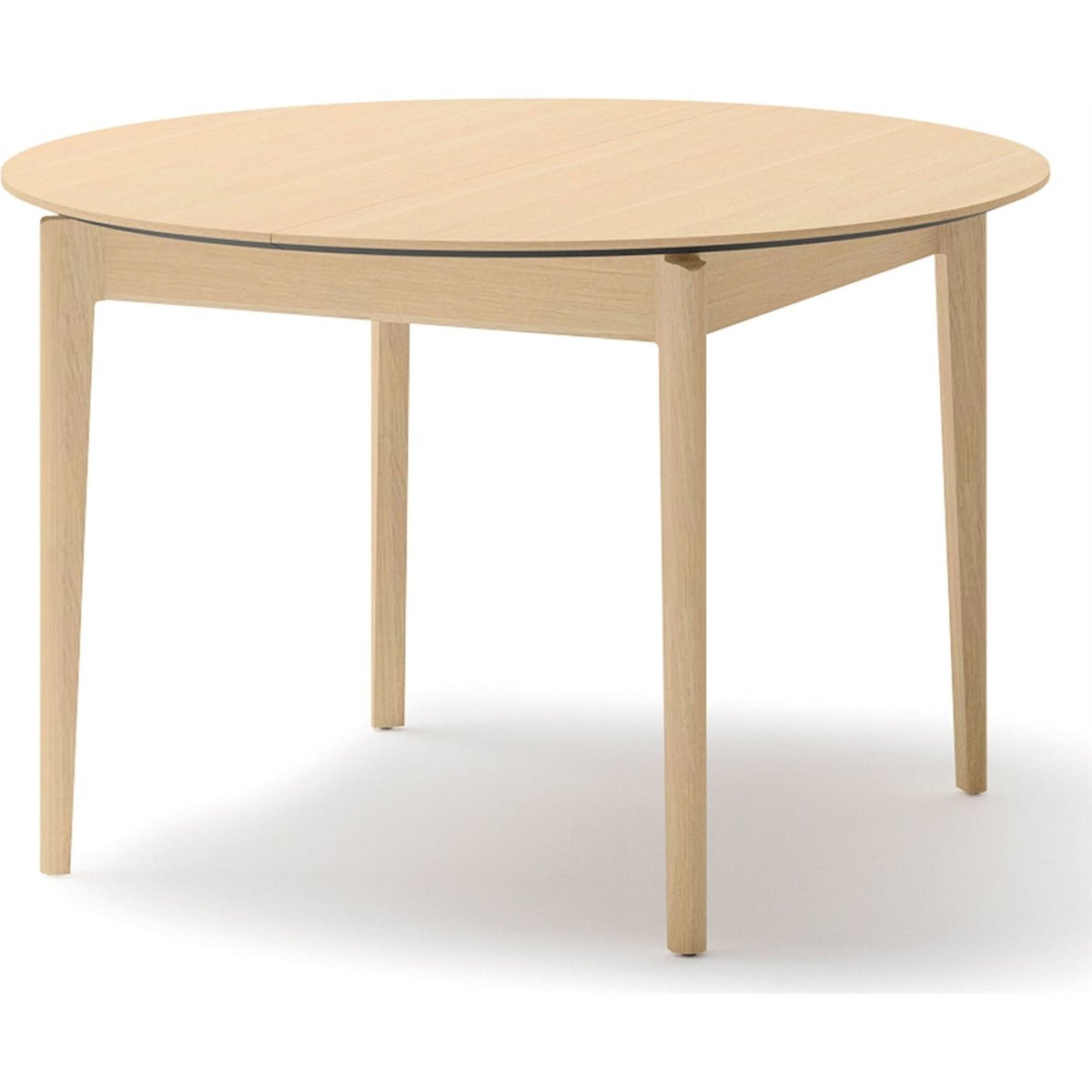 Table à manger extensible ronde PLOT en bois chêne clair, RECOLLECTION