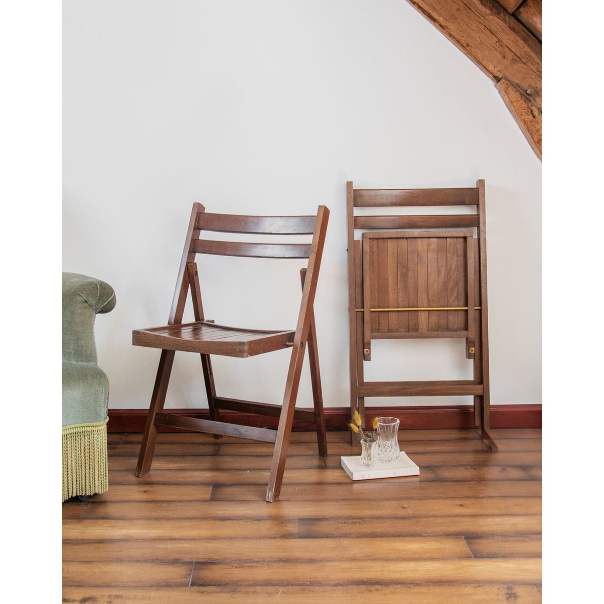 Paire de chaises en bois Alma N°505 - Bon état bois, DEBONGOUT