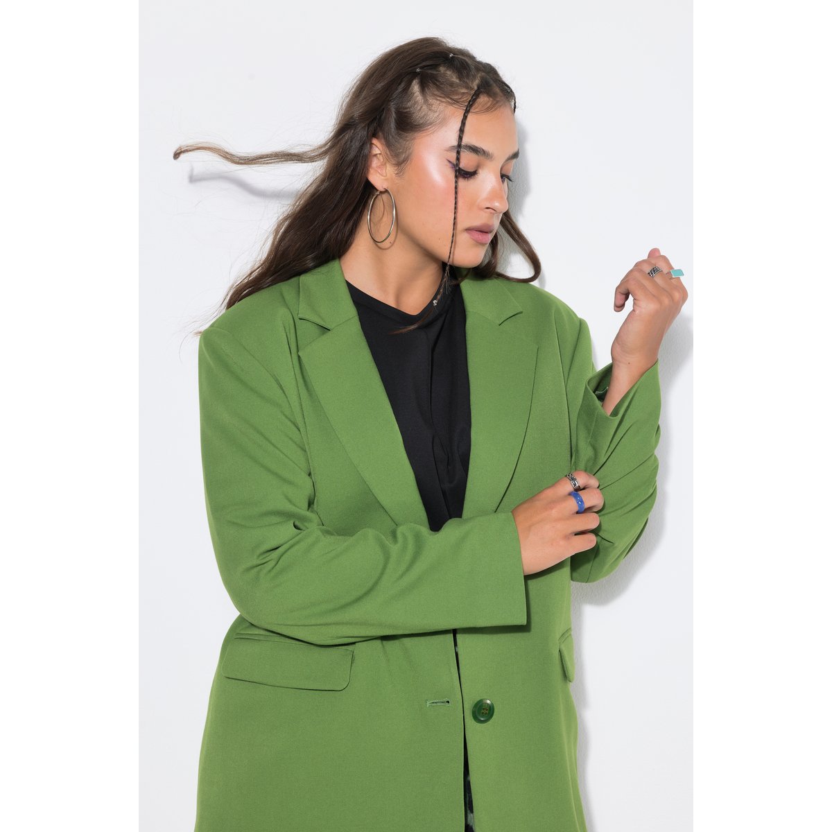Blazer oversized avec col à revers vert clair, STUDIO UNTOLD