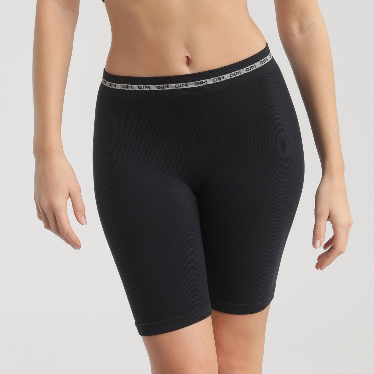 Cycliste en microfibre côtelée Icons Seamless noir, DIM