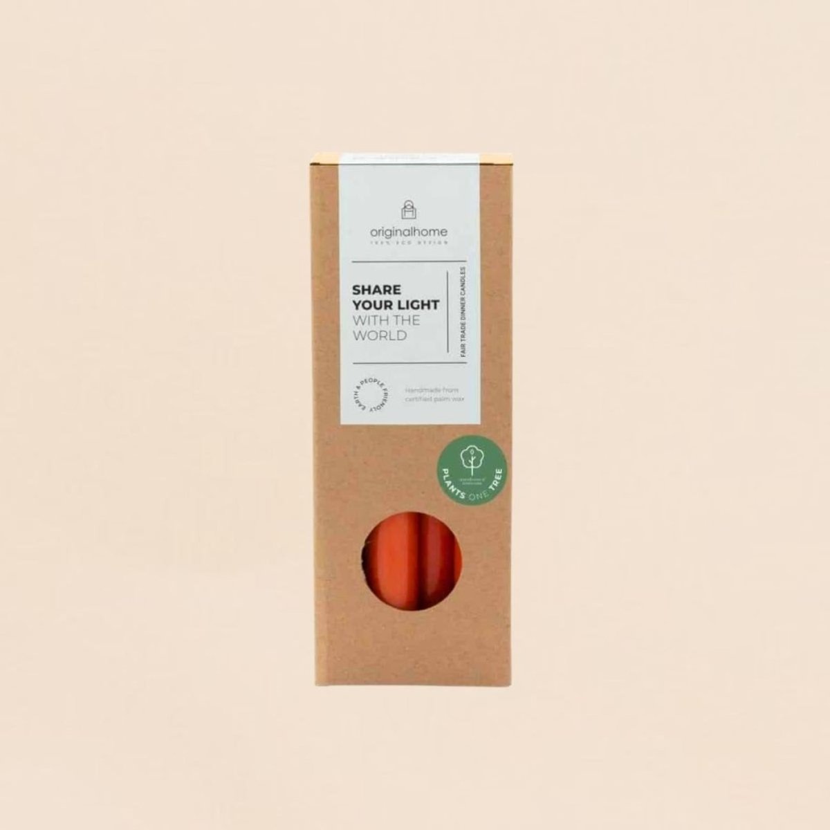 Set de 10 bougies cierges 20 cm terracotta, ORIGINALHOME