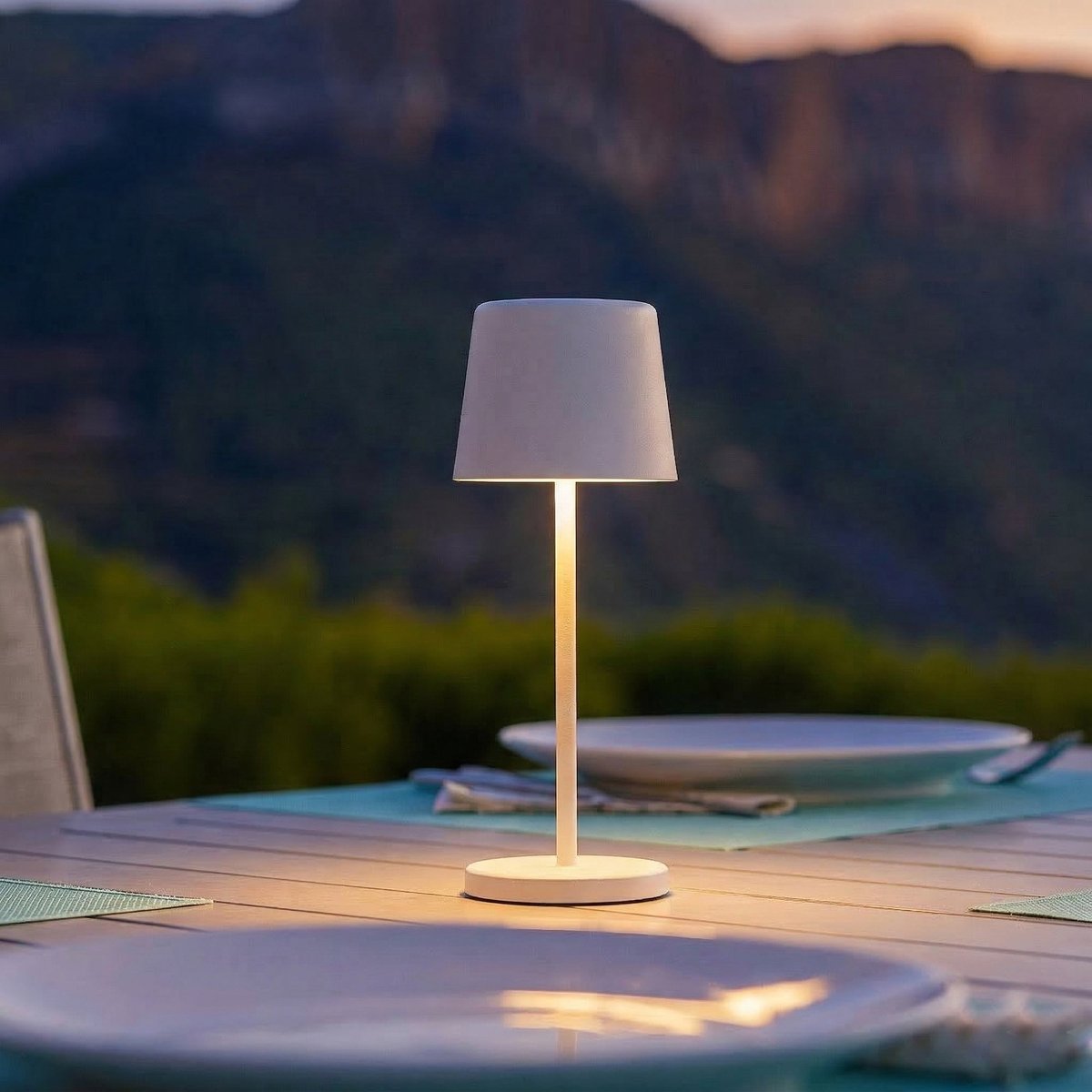 Lampe de table sans fil KELLY MINI blanc, LUMISKY