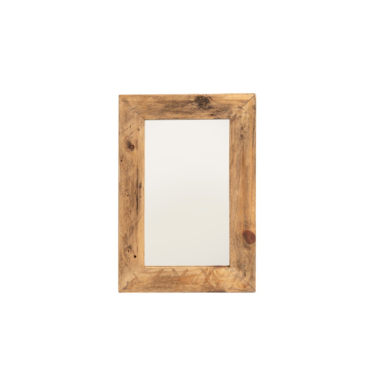 Miroir suspendu en bois recyclé 70 cm - AZALEE marron, HANNUN