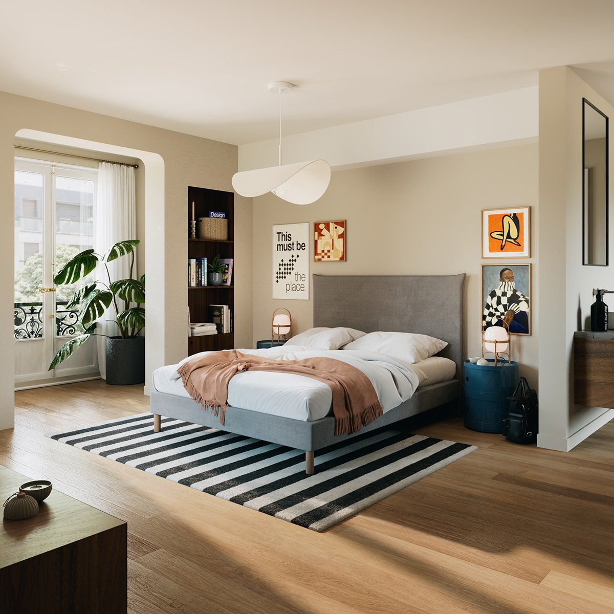Lit Design gris, SLOME