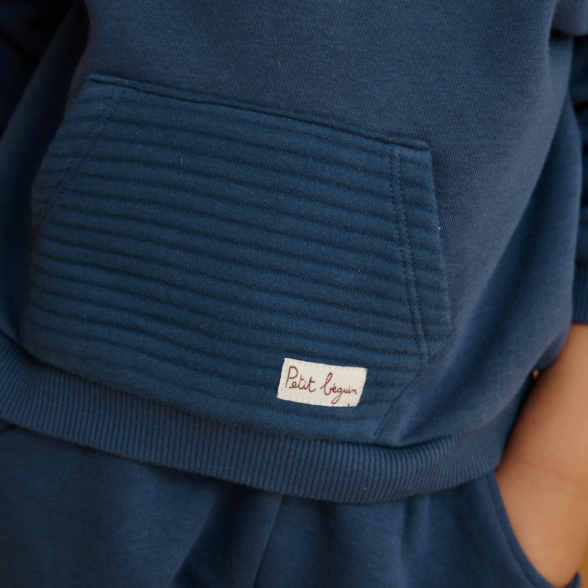 Ensemble enfant sweat et pantalon en molleton Mathéo bleu, PETIT BEGUIN