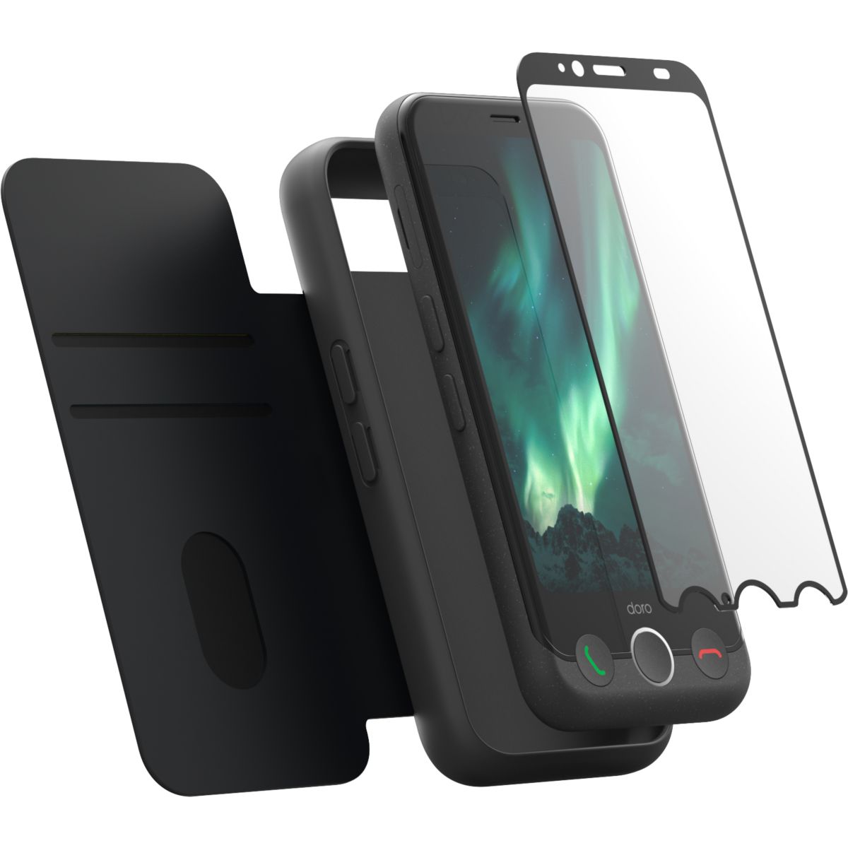 Téléphonie mobile Aurora A10 4G + Etui + Protège écran couleur unique, DORO