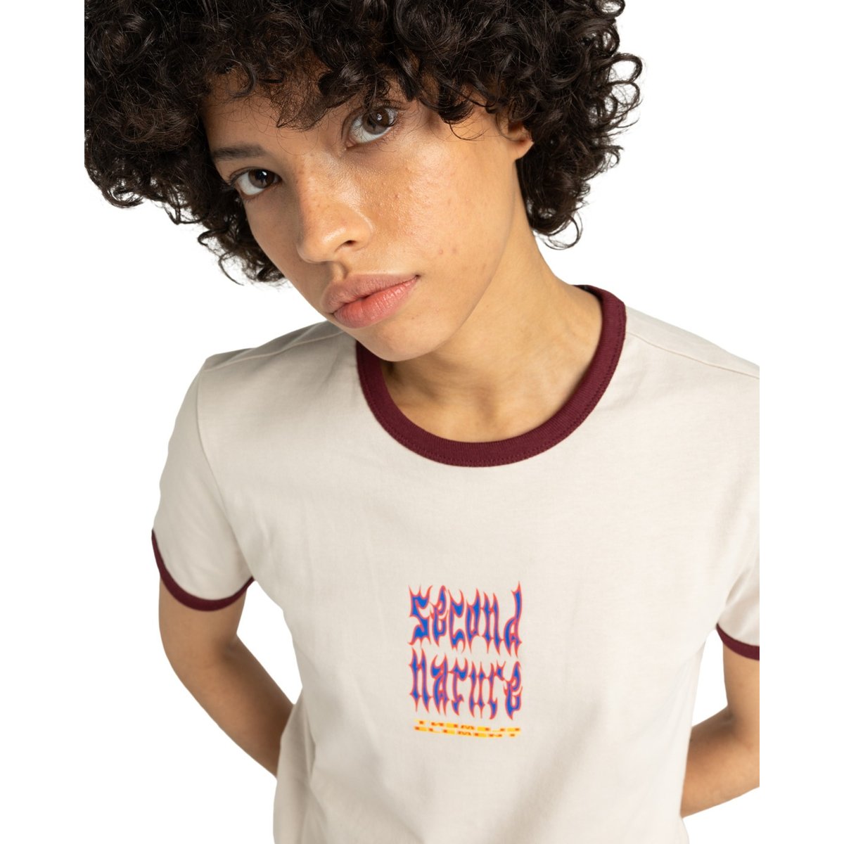 T-shirt à manches courtes SECOND NATURE RINGER W beige oat milk, ELEMENT