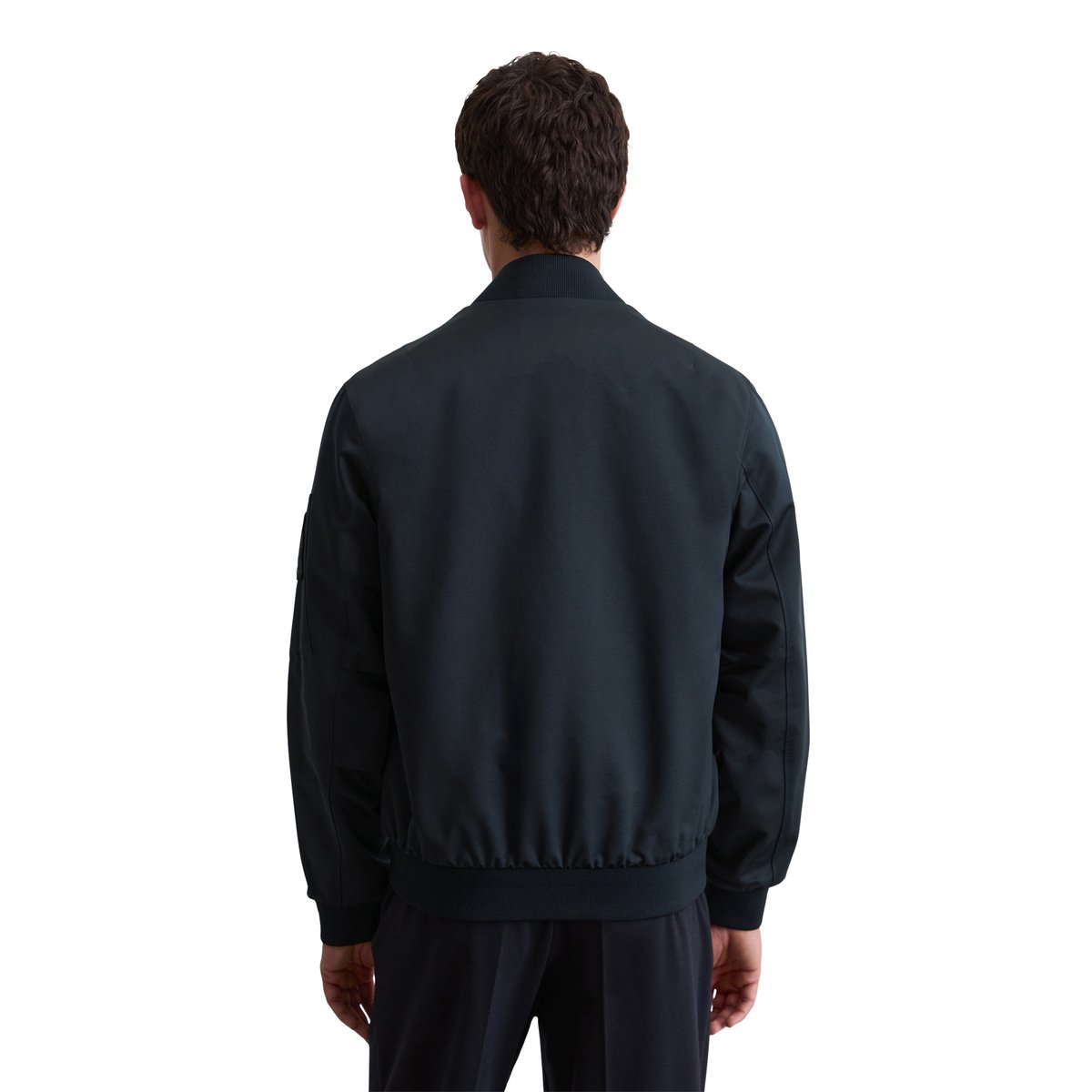 Veste d'aviateur DFB Travel Collection en micro-canvas hydrofuge bleu foncé, MARC O'POLO