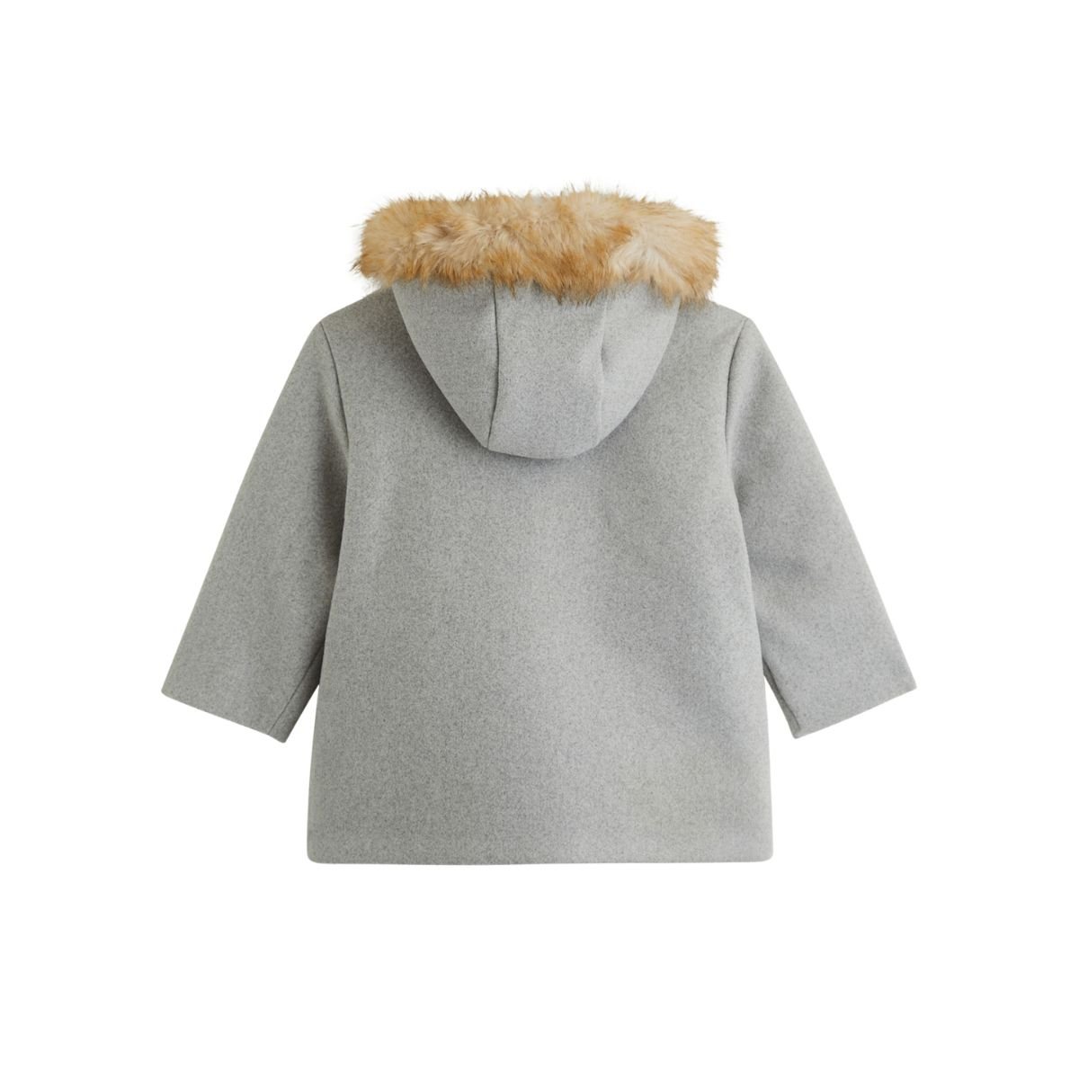 Manteau enfant avec capuche Jeanne gris, PETIT BEGUIN