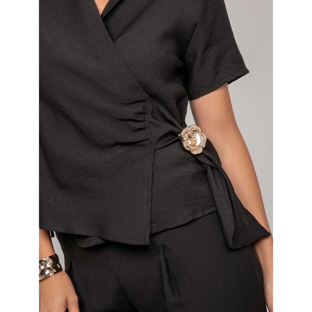 Top Cache Coeur Fredine noir, DONA LISA
