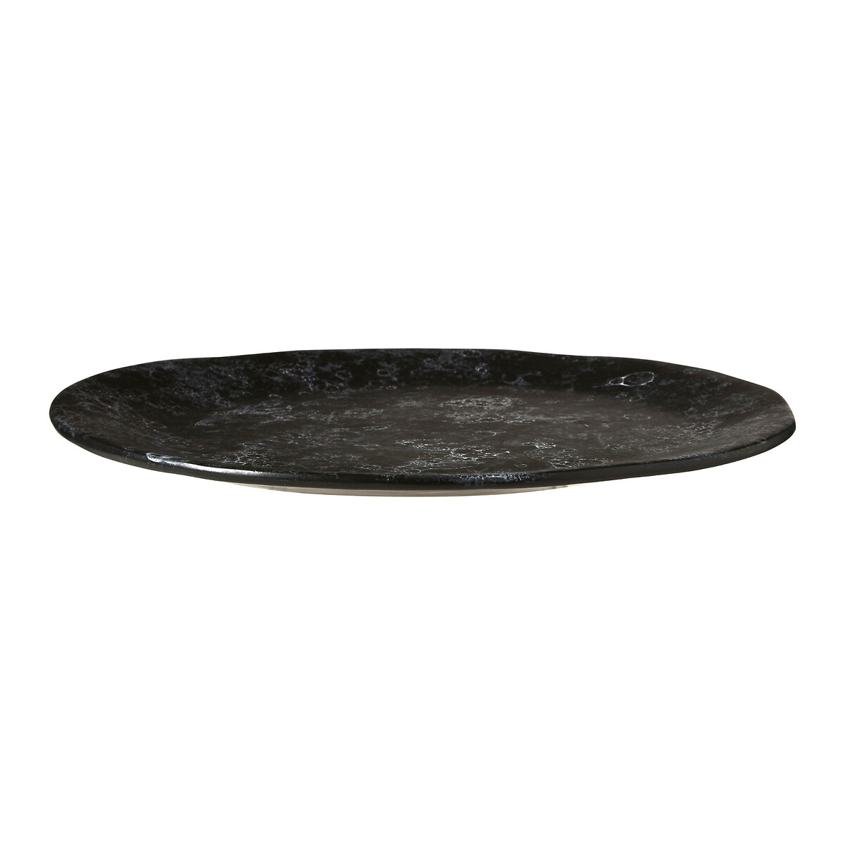 Marbled Stoneware Pizza Plate black, SO'HOME