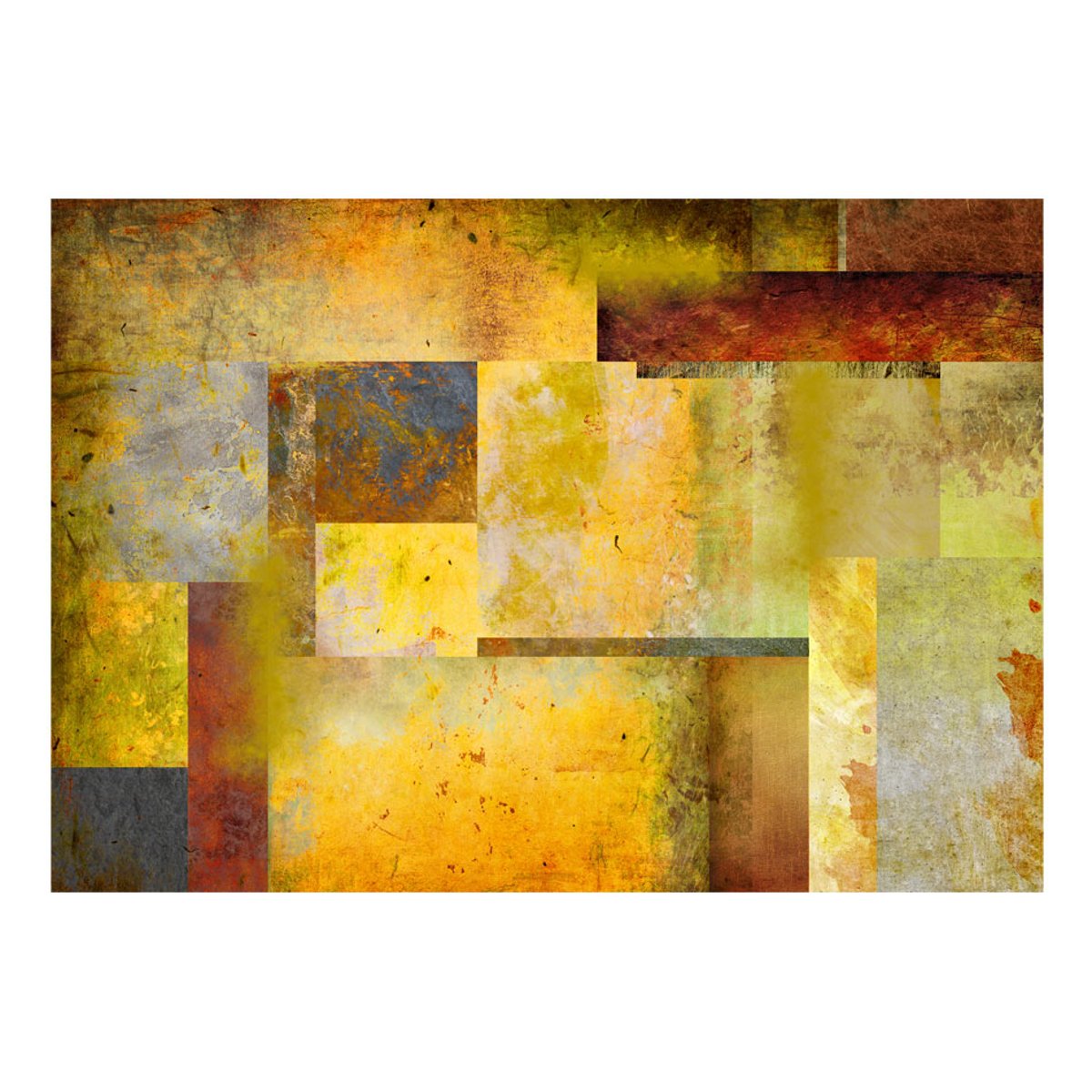 Papier peint intissé panoramique Abstractions Orange Hue of Art Expression gris / argent, EDEN
