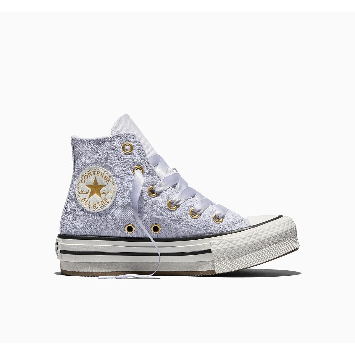 Kids Chuck Taylor All Star EVA Lift Hi Lace Trainers lavender, CONVERSE