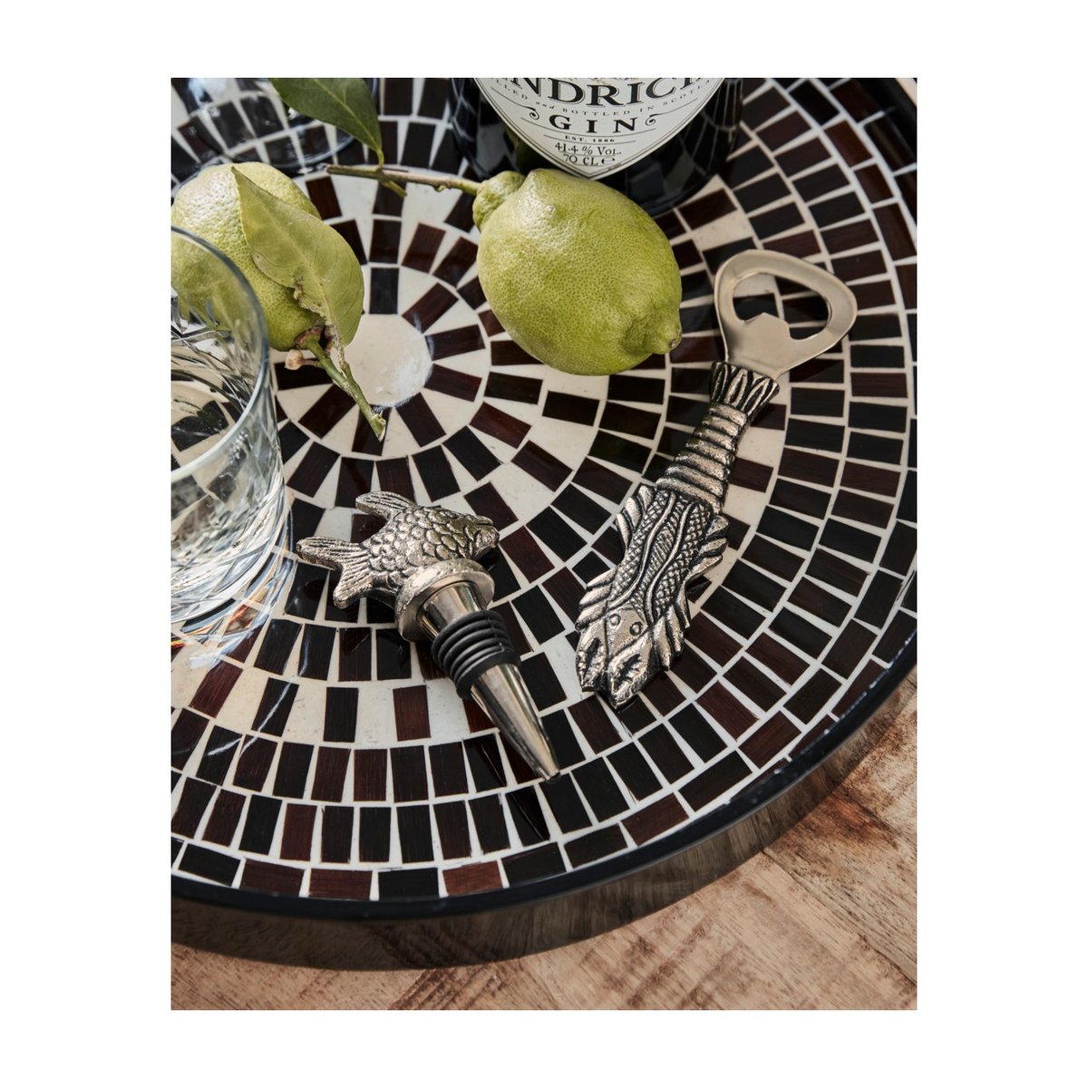 Ouvre bouteille et bouchon Fish argent, HOUSE DOCTOR