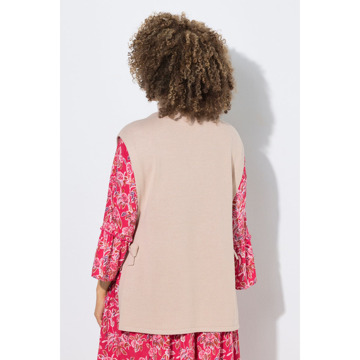 Pull sans manches beige mélangé, ULLA POPKEN