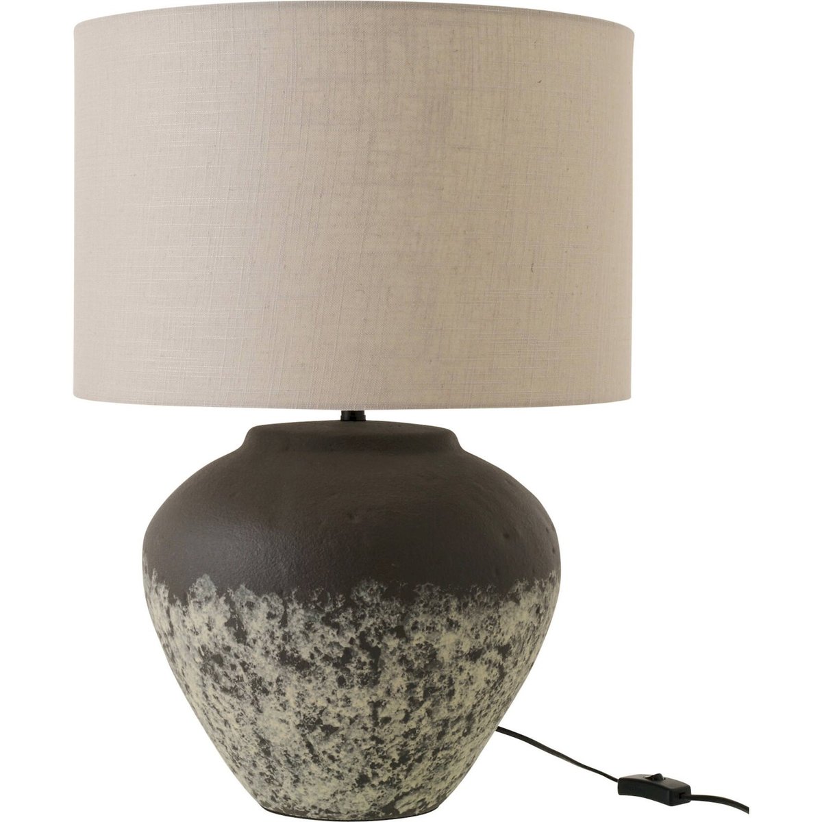 Lampe de table en céramique gris foncé et beige, RECOLLECTION